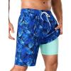 Navy Leaf Print