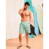 image:imageSILKWORLD Mens Swim Trunks with Compression Liner Quick Dry Bathing Suits 9 Inch Swimming Shorts with Cargo PocketsGrey Green