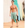 image:imageSILKWORLD Mens Swim Trunks with Compression Liner Quick Dry Bathing Suits 9 Inch Swimming Shorts with Cargo PocketsGrey Green