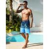 image:imageSILKWORLD Mens Swim Trunks with Compression Liner Quick Dry Bathing Suits 9 Inch Swimming Shorts with Cargo PocketsZ0 Blue Pineapple