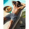 image:imageSILKWORLD Mens Swim Trunks with Compression Liner Quick Dry Bathing Suits 9 Inch Swimming Shorts with Cargo PocketsZ0 Grey Black Stripes