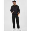 image:imageSILKWORLD Sweatpants for Men Zipper Cargo Pockets Joggers Open Bottom Casual Pants for Athletic Jogging Running WorkoutStyle Ca00 Black