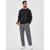 image:imageSILKWORLD Sweatpants for Men Zipper Cargo Pockets Joggers Open Bottom Casual Pants for Athletic Jogging Running WorkoutStyle Cdark Heather Grey