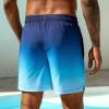 image:imageSILKWORLD Mens Swim Trunks Quick Dry Beach Shorts with PocketsMq18zipblue Ombre