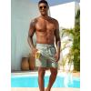 image:imageSILKWORLD Mens Swim Trunks Quick Dry Beach Shorts with PocketsMq18zipdusty Green