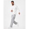 image:imageSILKWORLD Cargo Sweatpants for Men Athletic Joggers Straight Leg Pant Workout Gym Yoga Pants with Multi Zipper Pockets Light Grey Small