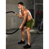 image:imageSILKWORLD Mens Running Shorts 6 Athletic Workout Casual Sweat Shorts Cotton Blend Breathable Jogger Shorts with PocketsArmy Green