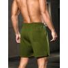 image:imageSILKWORLD Mens Running Shorts 6 Athletic Workout Casual Sweat Shorts Cotton Blend Breathable Jogger Shorts with PocketsArmy Green
