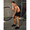 image:imageSILKWORLD Mens Running Shorts 6 Athletic Workout Casual Sweat Shorts Cotton Blend Breathable Jogger Shorts with PocketsBlack