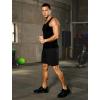 image:imageSILKWORLD Mens Running Shorts 6 Athletic Workout Casual Sweat Shorts Cotton Blend Breathable Jogger Shorts with PocketsBlack