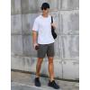 image:imageSILKWORLD Mens Running Shorts 6 Athletic Workout Casual Sweat Shorts Cotton Blend Breathable Jogger Shorts with PocketsDark Heather Grey