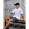 image:imageSILKWORLD Mens Running Shorts 6 Athletic Workout Casual Sweat Shorts Cotton Blend Breathable Jogger Shorts with PocketsDark Heather Grey