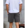 image:imageSILKWORLD Mens Running Shorts 6 Athletic Workout Casual Sweat Shorts Cotton Blend Breathable Jogger Shorts with PocketsDark Heather Grey