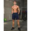 image:imageSILKWORLD Mens Running Shorts 6 Athletic Workout Casual Sweat Shorts Cotton Blend Breathable Jogger Shorts with PocketsDark Navy