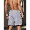 image:imageSILKWORLD Mens Running Shorts 6 Athletic Workout Casual Sweat Shorts Cotton Blend Breathable Jogger Shorts with PocketsLight Heather Grey