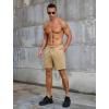 image:imageSILKWORLD Mens Running Shorts 6 Athletic Workout Casual Sweat Shorts Cotton Blend Breathable Jogger Shorts with PocketsLight Khaki