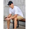 image:imageSILKWORLD Mens Running Shorts 6 Athletic Workout Casual Sweat Shorts Cotton Blend Breathable Jogger Shorts with PocketsLight Khaki