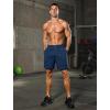 image:imageSILKWORLD Mens Running Shorts 6 Athletic Workout Casual Sweat Shorts Cotton Blend Breathable Jogger Shorts with PocketsNavy Blue