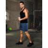 image:imageSILKWORLD Mens Running Shorts 6 Athletic Workout Casual Sweat Shorts Cotton Blend Breathable Jogger Shorts with PocketsNavy Blue