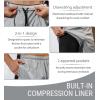 image:imageSILKWORLD Mens Running Stretch Shorts with Compression Liner Quick Dry Workout Gym Shorts 2pcs Lightweight Athletic Shorts BlackampDark Gray XXLarge