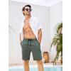 image:imageSILKWORLD Mens Swim Trunks Compression Liner 9 Quick Dry Bathing Suit Stretch Swim Shorts Beach Cruise Vacation EssentialsArmy Green