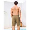 image:imageSILKWORLD Mens Swim Trunks Compression Liner 9 Quick Dry Bathing Suit Stretch Swim Shorts Beach Cruise Vacation EssentialsKhaki