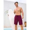 image:imageSILKWORLD Mens Swim Trunks Compression Liner 9 Quick Dry Bathing Suit Stretch Swim Shorts Beach Cruise Vacation EssentialsWine Red