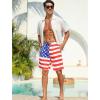 image:imageSILKWORLD Mens Swim Trunks with Compression Liner 2 in 1 Quick Dry Bathing Suit NoChafing Beach Shorts with Zipper PocketsStripes aAmerican Flag
