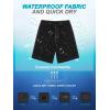 image:imageSILKWORLD Mens Swim Trunks with Compression Liner Quick Dry Board Shorts 9 Stretch Bathing Suits with 4Hole WaistbandA00 Black