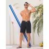 image:imageSILKWORLD Mens Swim Trunks with Compression Liner Quick Dry Board Shorts 9 Stretch Bathing Suits with 4Hole WaistbandA01charcoal Gray