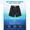 image:imageSILKWORLD Mens Swim Trunks with Compression Liner Quick Dry Board Shorts 9 Stretch Bathing Suits with 4Hole WaistbandA01charcoal Gray