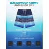 image:imageSILKWORLD Mens Swim Trunks with Compression Liner Quick Dry Board Shorts 9 Stretch Bathing Suits with 4Hole WaistbandP01 Navy Blue Stripes