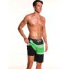 image:imageSILKWORLD Mens Swim Trunks with Compression Liner Quick Dry Board Shorts 9 Stretch Bathing Suits with 4Hole WaistbandP04 Black Green White Stripes