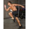 image:imageSILKWORLD Quick Dry 2 in 1 Mens Running Shorts with Zipper Pockets Drawstring Workout Shorts Lightweight Gym Athletic ShortsA00 All Black