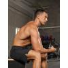 image:imageSILKWORLD Quick Dry 2 in 1 Mens Running Shorts with Zipper Pockets Drawstring Workout Shorts Lightweight Gym Athletic ShortsA00 All Black