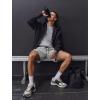image:imageSILKWORLD Quick Dry 2 in 1 Mens Running Shorts with Zipper Pockets Drawstring Workout Shorts Lightweight Gym Athletic ShortsA01 Light Grey