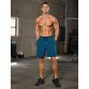 image:imageSILKWORLD Quick Dry 2 in 1 Mens Running Shorts with Zipper Pockets Drawstring Workout Shorts Lightweight Gym Athletic ShortsA02 Copen Blue