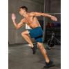 image:imageSILKWORLD Quick Dry 2 in 1 Mens Running Shorts with Zipper Pockets Drawstring Workout Shorts Lightweight Gym Athletic ShortsA02 Copen Blue