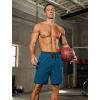 image:imageSILKWORLD Quick Dry 2 in 1 Mens Running Shorts with Zipper Pockets Drawstring Workout Shorts Lightweight Gym Athletic ShortsA02 Copen Blue