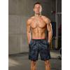 image:imageSILKWORLD Quick Dry 2 in 1 Mens Running Shorts with Zipper Pockets Drawstring Workout Shorts Lightweight Gym Athletic ShortsP01black Totem