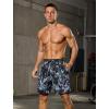 image:imageSILKWORLD Quick Dry 2 in 1 Mens Running Shorts with Zipper Pockets Drawstring Workout Shorts Lightweight Gym Athletic ShortsP04camo