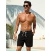 image:imageSILKWORLD Quick Dry Mens Swim Trunks with Compression Liner 7 inch Seesucker Bathing Suit Casual Shorts for Pool BeachBlack