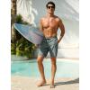 image:imageSILKWORLD Quick Dry Mens Swim Trunks with Compression Liner 7 inch Seesucker Bathing Suit Casual Shorts for Pool BeachGray