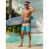 image:imageSILKWORLD Quick Dry Mens Swim Trunks with Compression Liner 7 inch Seesucker Bathing Suit Casual Shorts for Pool BeachMulticolor Horizontal Stripes
