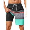 Stripes a/Black Charcoal & Teal