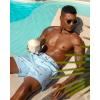 image:imageSILKWORLD Mens Swim Trunks Quick Dry Shorts with PocketsAnchor Blue Stripes