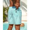 image:imageSILKWORLD Mens Swim Trunks Quick Dry Shorts with PocketsGreen Stripes