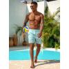 image:imageSILKWORLD Mens Swim Trunks Quick Dry Shorts with PocketsGreen Stripes