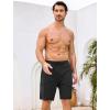 image:imageSILKWORLD Mens Swim Trunks with Compression Liner Quick Dry Bathing Suit 9 Swimming Beach Shorts with Zip Cargo PocketBlack