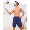 image:imageSILKWORLD Mens Swim Trunks with Compression Liner Quick Dry Bathing Suit 9 Swimming Beach Shorts with Zip Cargo PocketNavy